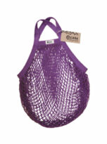 Casa Organica Organic cotton net bag with short handle – Blackberry
