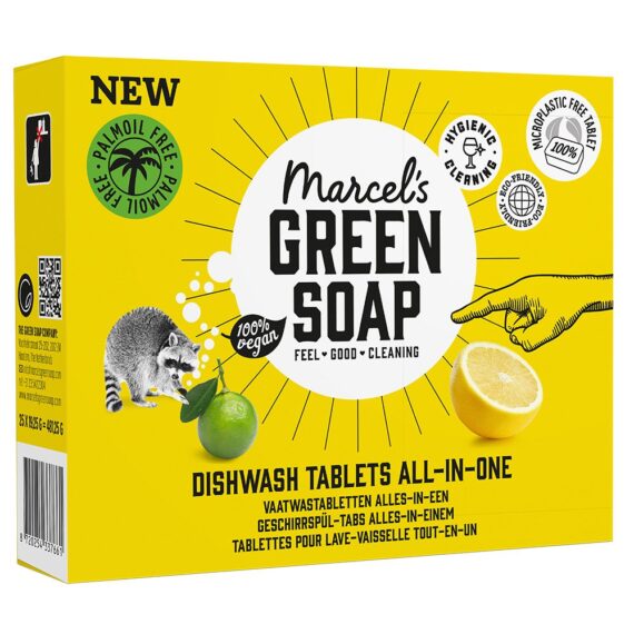 Marcel's Green Soap Ταμπλέτες πλυντηρίου πιάτων all-in-one (25 τεμάχια)